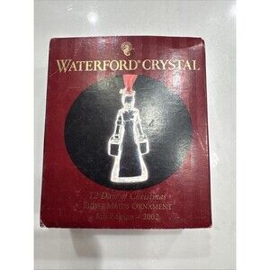 Waterford Crystal 12 Days Of Christmas Eight Maids 8th Edition 2002 Ornament